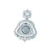 Colgante Abierto Chapado en Platino Sin Jade, Montura de Colgante de Buda Pequeño, Collar de Buda Maitreya, Estilo Chino