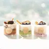 Taza Redonda de Mousse de 200ML Desechable Transparente Taza para Tiramisú Popular Taza para Pudín Taza de Plástico Fabricante en Stock
