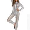 Roupas íntimas sexy com enchimento de nuvem Amazon Comércio exterior Amazon Europa e Estados Unidos Couro envernizado Boate Macacão feminino Tentação Mancha Apertado