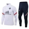 2122 Ropa de Entrenamiento de Fútbol Infantil Paris para Hombres y Mujeres Manga Larga Primavera, Otoño e Invierno Leggings de Fútbol Maillots Neymar Messi