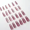 Tolisi Olho de Gato Textura de Alta Qualidade Temperamento Estilo Menina Estilo Irmã Real Clareamento Manicure Média 24 Unhas Vestíveis