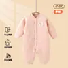 Roupas para bebê recém-nascido, algodão puro Classe A, para bebês de 0 a 3 meses, macacão matelassê de outono e inverno
