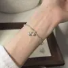 Pulseira Versátil de Prata de Lei S925 com Bola de Zircônia Cintilante Joias de Nicho Elegantes Pulseira Simples de Diamantes Pequenos Acessórios de Moda