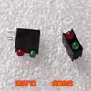 Luz indicadora luminosa con asiento F3 de dos orificios porosa roja amarilla azul verde luz indicadora PCB fijo pie curvo fijo