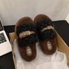 2026 Nuevas Pantuflas de Exterior Cálidas, Planas, Cómodas, sin Cierre, con Suela Gruesa, Punta Abierta, de Moda, Sexy, para el Hogar, para Mujer