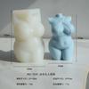 Molde de silicona para velas de cuerpo humano transfronterizo, retrato tridimensional de mujer, molde de jabón con adornos de yeso expandible para aromaterapia