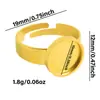 Anillo Ajustable Fondo Redondo Acero Inoxidable Anillo Oro 18K Apertura DIY Material Hecho a Mano Accesorios para Joyería En Stock