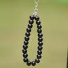 Accesorios de joyería de perlas vidrio perla de imitación accesorios DIY cadena de pulsera bola de pelo llavero colgante regalo cadena corta pequeña