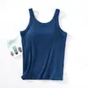 Top de Alça Larga com Bojo Feminino Peça Única de Roupa Íntima Top Longo Anti-deslizamento