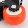 Rueda Vientian de 2 pulgadas dorada diamante naranja núcleo blanco tornillo lateral freno rueda pequeña universal rueda giratoria mayoreo rueda industrial 2 pulgadas