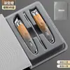Conjunto de Presente de Cortador de Unhas Portátil de Luxo, Lixa de Unha Premium, Ferramentas de Manicure, Limpador de Ouvido, Removedor de Cutícula, Tesoura de Unha