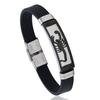 Pulsera nueva de silicona y acero inoxidable para hombre estilo coreano, pulsera de escorpión de personalidad estilo rock, joyería de acero de titanio al por mayor