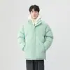 Otoño e Invierno 2025 Nuevo Graphene Engrosado Cálido Cortavientos e Impermeable Casual Versátil Juventud con Capucha Pareja Moderno Hombre