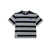Camiseta de Manga Corta a Rayas para Niños 2026 Verano Nuevo Estilo Top Suelto y Suave de Media Manga con Cuello Redondo para Niños Medianos y Grandes
