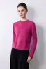 Camisa base versátil de alta gama lista para usar, textura lisa, simple y elegante, cuello redondo, manga larga, básica, para primavera y otoño, casual, para mujer