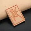 Llavero de Cuero para Mahjong Simple Hecho a Mano de Piel de Vaca Colgante de Llave de Mahjong Cuero Creativo