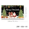 Tela de fondo navideño en stock, lista para enviar, con impresiones de alta definición de Papá Noel, muñecos de nieve y renos, perfecta para decoraciones navideñas