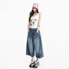 Shorts Jeans Vintage Lavado Confortável de Cintura Alta Estilo Americano Tendência Retrô Fluido Emagrecedor Versátil Novo Modelo Primavera/Verão 2026
