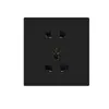 Enchufe de Interruptor Esmerilado Estándar Británico de Exportación Negro, Un Interruptor Enchufe Multifuncional de Cinco Agujeros USB Estilo Europeo Interruptor de 25A