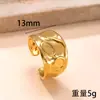 Anillos Irregulares de Moda Transfronterizos, Anillos Abiertos Geométricos Irregulares Prensados en Aceite, Fábrica de Joyería de Acero de Titanio de Gama Alta Vintage