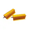 Resistencia de caja de aluminio dorada de alta potencia para medidor de coche RX24 5W 10W 20W 30W 50W resistencia limitadora de corriente de carga
