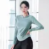 Yoyo recomienda nuevo top de yoga de otoño para mujer secado rápido manga larga corte ajustado favorecedor para entrenamiento de Pilates correr fitness