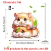 Serie Animales de Primavera Conejitos Blancos Lindos Diversión Apilando Acrílico 2D Coche Mochila Llavero Colgante Decoración