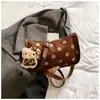 Estilo Coreano Ins Nicho Lunares Mini Bolso de Mano para Lonchera Portátil Nuevo Gamuza Moda Fresco Dulce Bolso Cruzado