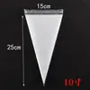 Bolsa de pastelería transparente de punto de origen, bolsa de pastelería desechable para galletas, bolsa de apretar para crema, bolsa triangular para comida de bebé