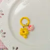 Hebilla de Resorte I81 Llavero Lindo de Dibujos Animados Gato Donut Gato Siamés Estilo Ktins Colgante para Mochila Escolar Auriculares