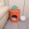 Nido para gatos para dormir fieltro grueso cálido villa para gatos invierno semicerrado nido para mascotas suministro de origen mayoreo