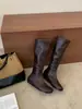 Primer Encuentro Temporada 2026 Otoño/Invierno Nueva Colección: Botas de moda de punta redonda, elásticas, de ajuste ceñido, botas hasta la rodilla y botas por encima de la rodilla