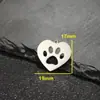 Novos Acessórios de Joias DIY de Comércio Exterior Pingente Simples Feito à Mão Coração Estampa de Patas de Cachorro Patas de Gato em Estoque