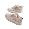 Sapatos brancos estilo coreano feminino 2023 Outono Novo ins estudante casual sapatos de tiro de rua tênis femininos com plataforma para aumentar a altura