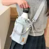 Bolsa multifuncional portátil para botella de agua para mujer, gran capacidad, ligera, con compartimento para teléfono, bolso cruzado casual y sencillo