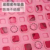 Alfombra antideslizante de baño a cuadros simple, alfombra de PVC para bañera con ventosas, alfombrilla de masaje para pies, alfombrilla barrera de agua para inodoro y baño