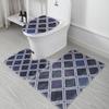 Nuevo Tapete para Inodoro con Estampado de Animales y Flores de Dibujos Animados 3D Tapete para Baño del Hogar Alfombra para Piso Juego de Tres Piezas