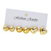 Conjunto de 3 pendientes de amor semicirculares CCB creativos de alto nivel transfronterizos de Europa y Estados Unidos, pendientes nuevos de Joker de temperamento de moda
