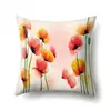 Funda de Almohada de Poliéster Flor Decorativa Estampado Floral para el Hogar Funda de Almohada Cojín Lumbar para Coche Funda de Cojín para Cama Mesita de Noche Sofá QTA07