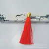 Acessórios de Peso Acessórios de Borla Pendurada Sachê de Roupa Borla Franja Gelo Seda Brincos de Tampa de Plástico Liga para Adorno de Cabeça 6cm
