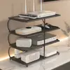 Suporte de armazenamento para roteador WiFi, decodificador de TV, controle remoto, tomada e organizador de cabos para mesa e bancada