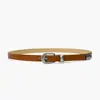 Cinturón de mujer vintage de cuero sintético, accesorio de falda larga casual ajustada, cinturón clásico de mujer en stock