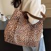 Bolso de Lona con Estampado de Leopardo para Mujer, Bolso Grande de Gran Capacidad, Nuevo Modelo 2024, Bolso de Mano Portátil de Moda, Bolso de Hombro para Mamá Versátil