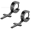 Venta al por mayor de fábrica pendientes de cruz de acero de titanio para hombre pendientes de acero inoxidable transfronterizos tendencia hip-hop pendientes pendientes en stock