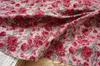 [Rosa de Jardín Completa] Bolsa de Cosméticos Rosa Roja Repujada Estilo Chino Nuevo Tejido Jacquard Vestido de Primavera y Otoño Tejido Teñido con Hilo