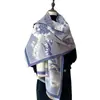 Manta de Inverno para Escritório Imitação de Caxemira Xale Quente para Mãe Estilo Chinês Floral Retrô Lenço para Sala com Ar Condicionado para Mulheres