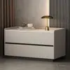 Mesita de noche de madera maciza de lujo ligero para dormitorio, Nuevo armario de almacenamiento simple, Armario de almacenamiento de estilo italiano moderno, Armario ensanchado