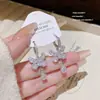 Pendientes de Mariposa con Circonita Brillante Estilo Ultra-Hada, Lujo Ligero, Moda de Alta Gama, Versátiles, Aretes Frescos y Elegantes