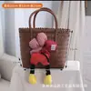 Bolso de Mano de Verano Estilo Cesta para Mujer, Nuevo Bolso Tote Tejido 2026, Bolso para Llevar Cosas Varias al Trabajo
