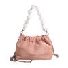 Bolsa Transversal Versátil com Corrente Bolsa de Mão Pérola Nova Bolsa Estilo Chinês para Mulheres 2025 Nova Tendência Moda Bolsa Nuvem Plissada